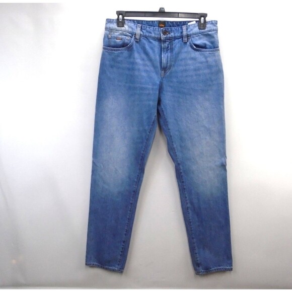 Hugo Boss R.E Maine Jeans Mens Size 34x32 Regular Fit Stretch Denim Blue - Picture 1 of 13